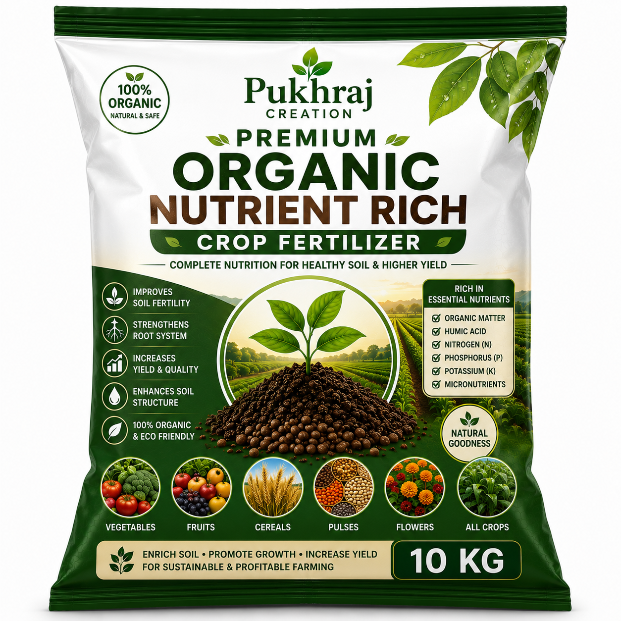 Premium Organic Nutrient Rich Crop Fertilizer